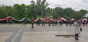 Uroczystość pod Pomnikiem Kościuszkowca – Warszawa Praga Północ ulica Okrzei