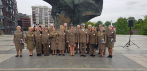 Uroczystość pod Pomnikiem Kościuszkowca – Warszawa Praga Północ ulica Okrzei