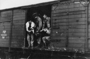 1963 w drodze na poligon Dęba por. RATOWSKI ppor. NIEDZIELA ppor JAŃCZYK