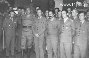 Pożeganie odchodzącego do innej JW por. Komosińskiego