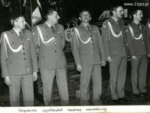 Od lewej: ppłk Rakowski, ppłk Zygmunt Krysztofiak, mjr Zdzisław Okuła, kpt. Eugeniusz Jasiurkowski i kpt. Jerzy Sikora
