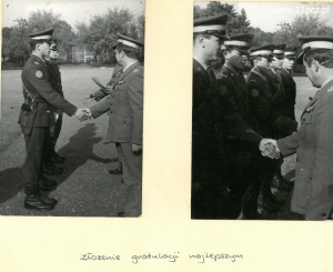 Ppłk Cierpisz żegna odchodzących do rezerwy w 1989 roku