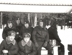 styczeń/luty - 1979  Na punkcie amunicyjnym z elewami Szkoły Podoficerskiej